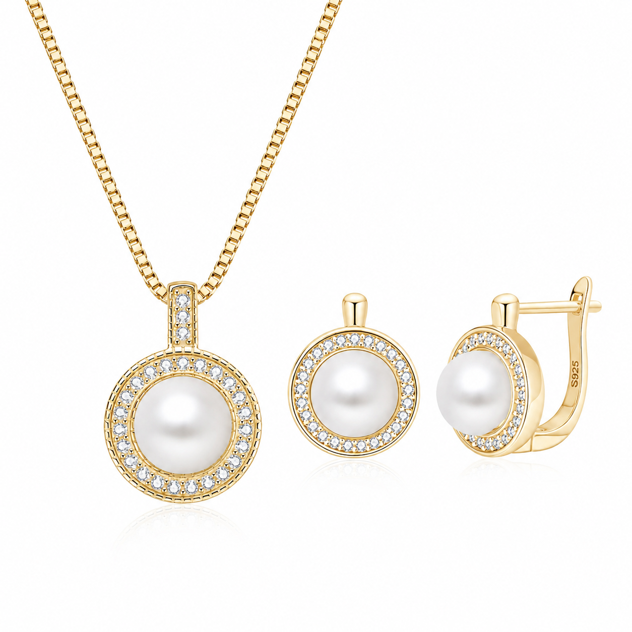 Perlen Schmuckset Amalfi Gold 