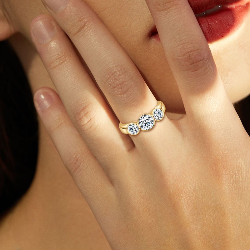 Extravaganter Damen Moissanit Diamant  Ring Vabier 