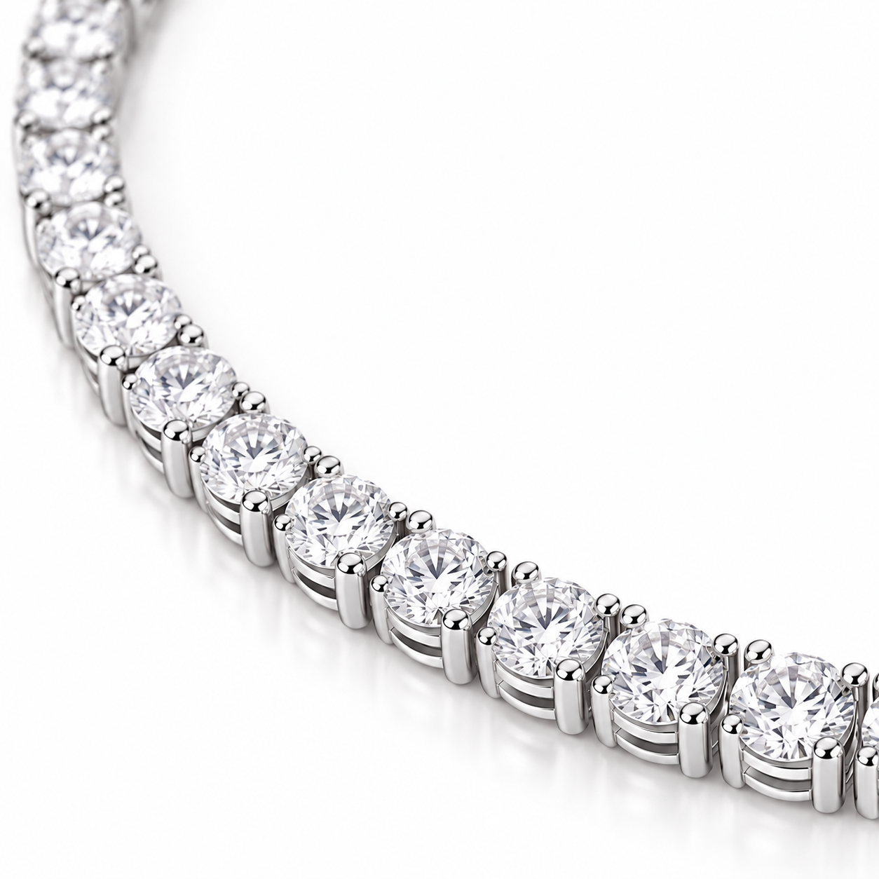 Funkelnde Collier Halskette  La Passion 4mm 45cm Silber 