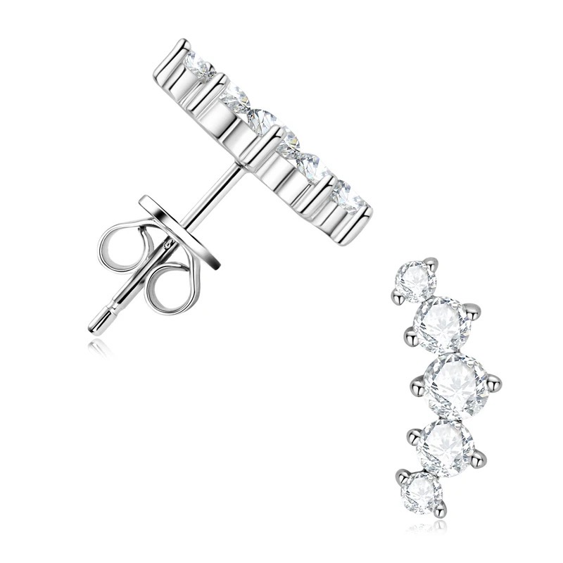 Moissanit Diamant Ohrstecker  3,2mm 0,14ct