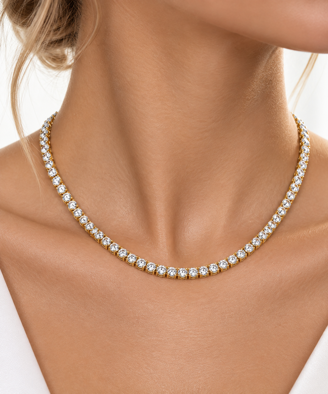 Funkelnde Collier Halskette  La Passion Gold 4mm 45cm 