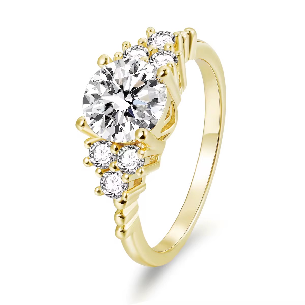 Damen Moissanit Ring La Douceur Gold 