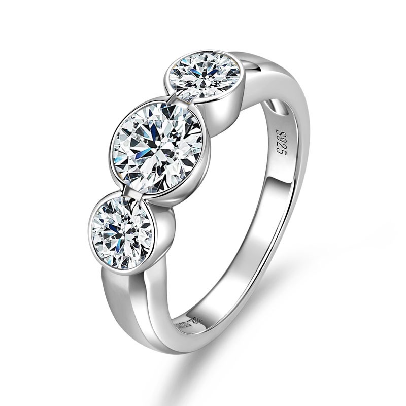 Extravaganter Moissanit Diamant Ring Vabier Silber 