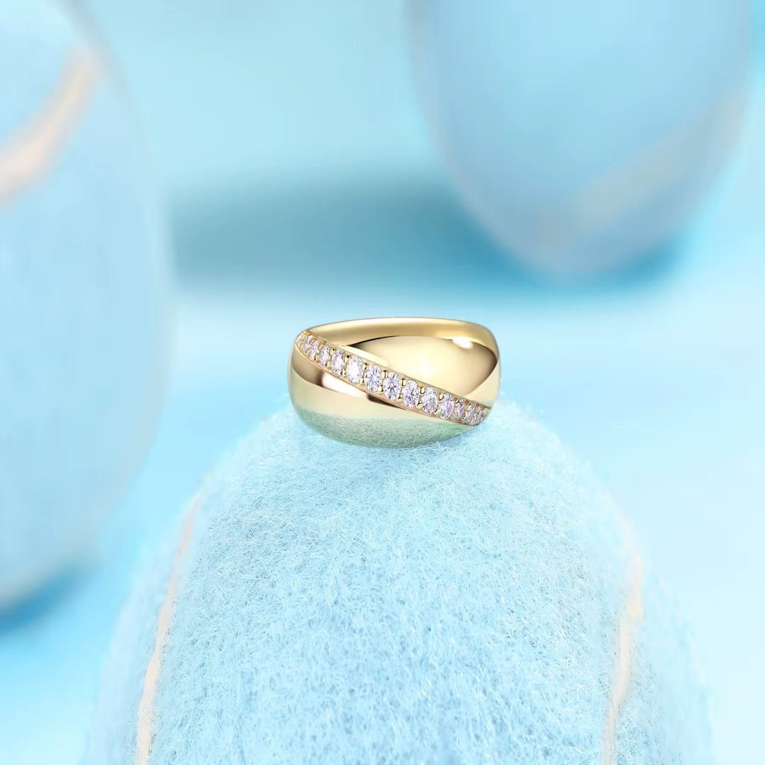 Moissanit Diamant Ring Bally