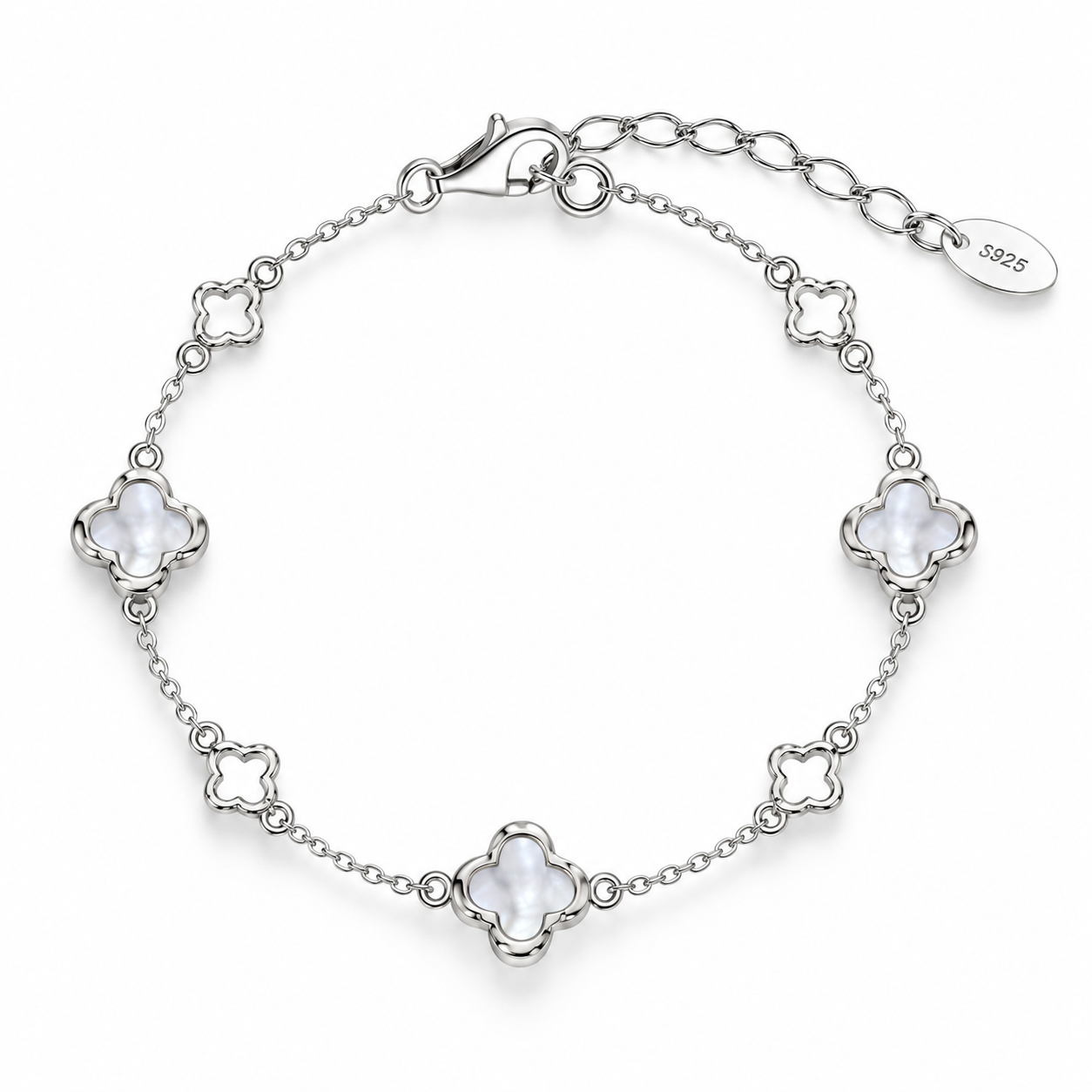 Clover Glücksbringer Damen Schmuckset 925 sterling Silber 