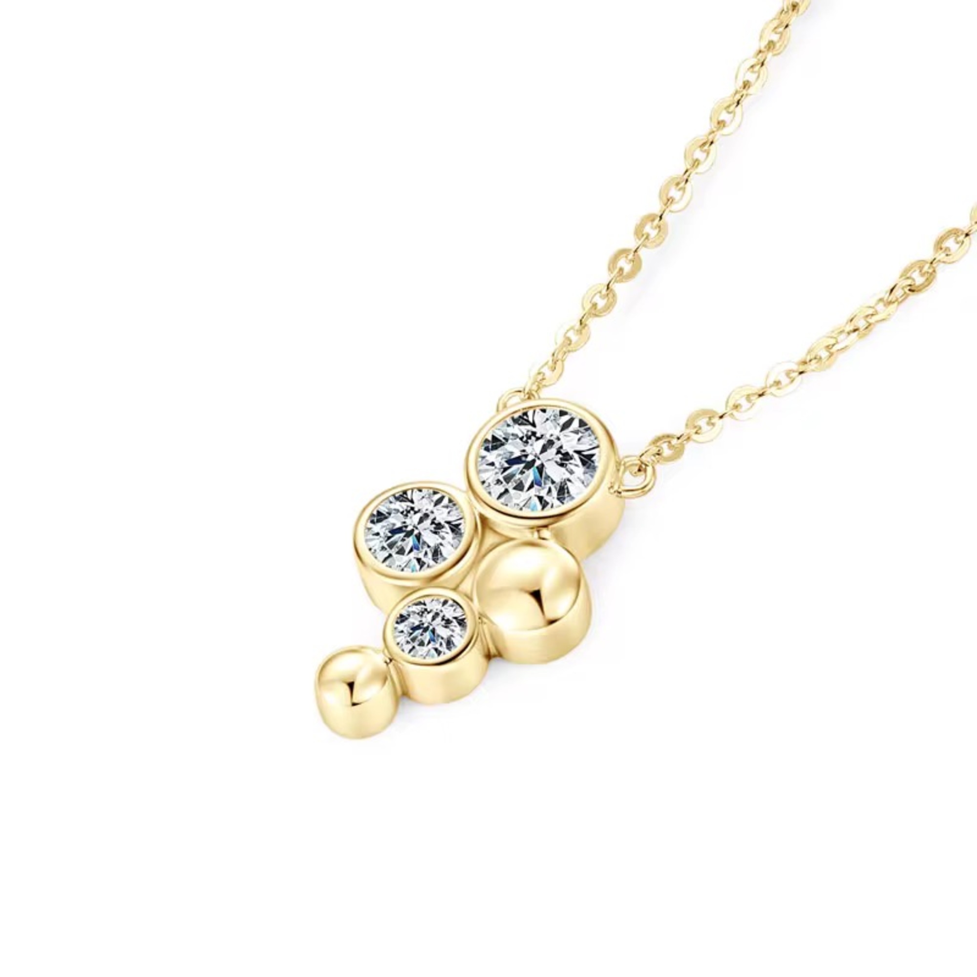 Funkelnde Moissanit Halskette 925 sterling Silber 