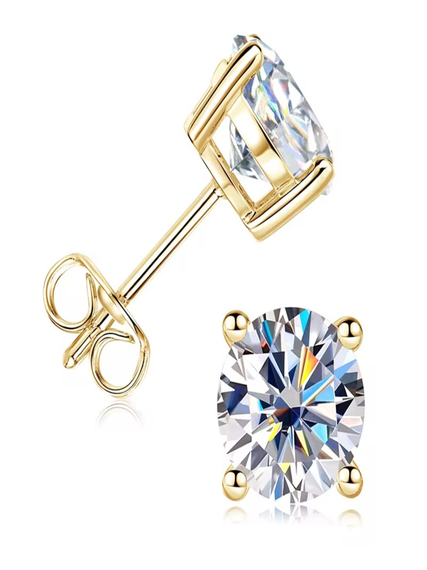 Moissanit Diamant Ohrstecker Letizia 