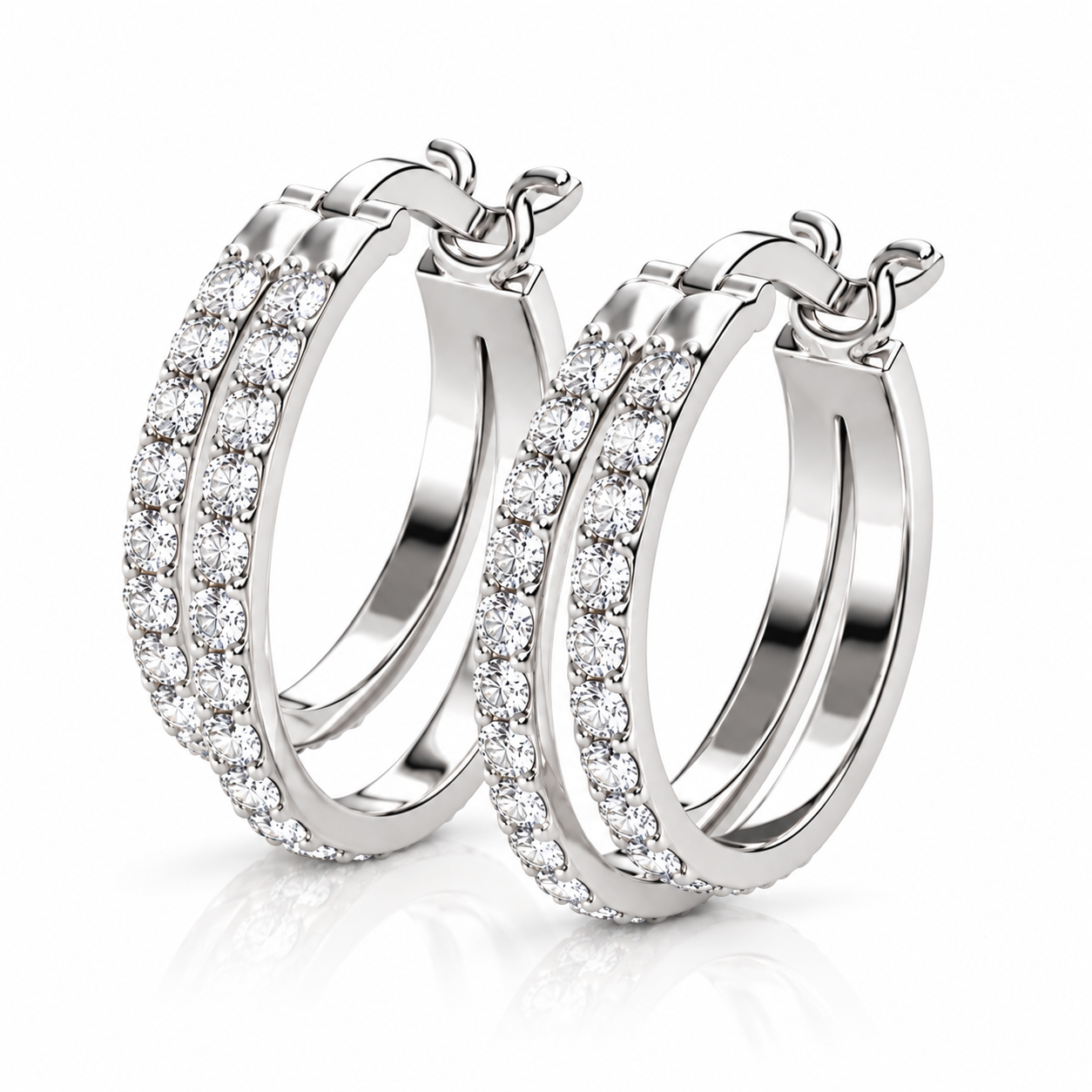 Creolen Ohrringe Luminous Silber 