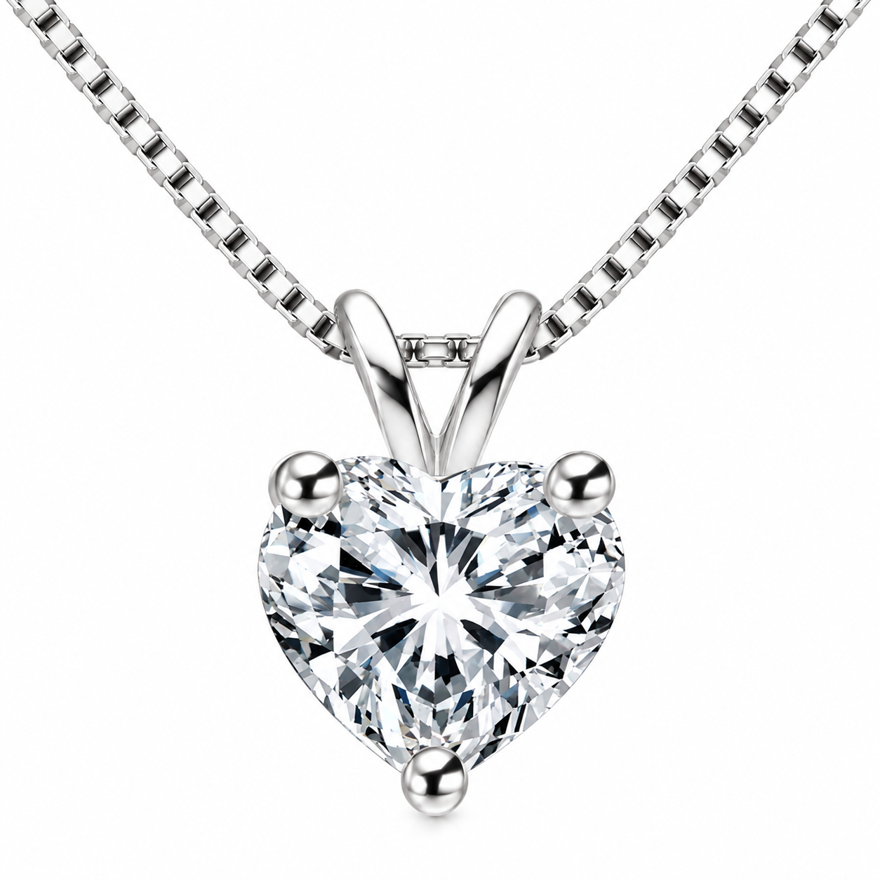 Funkelnde Moissanit Halskette Heard 6,5mm 1,0ct 925 Sterling Silber 