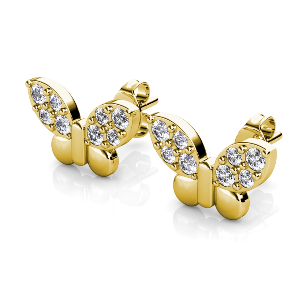 Ohrstecker Butterfly Gold 