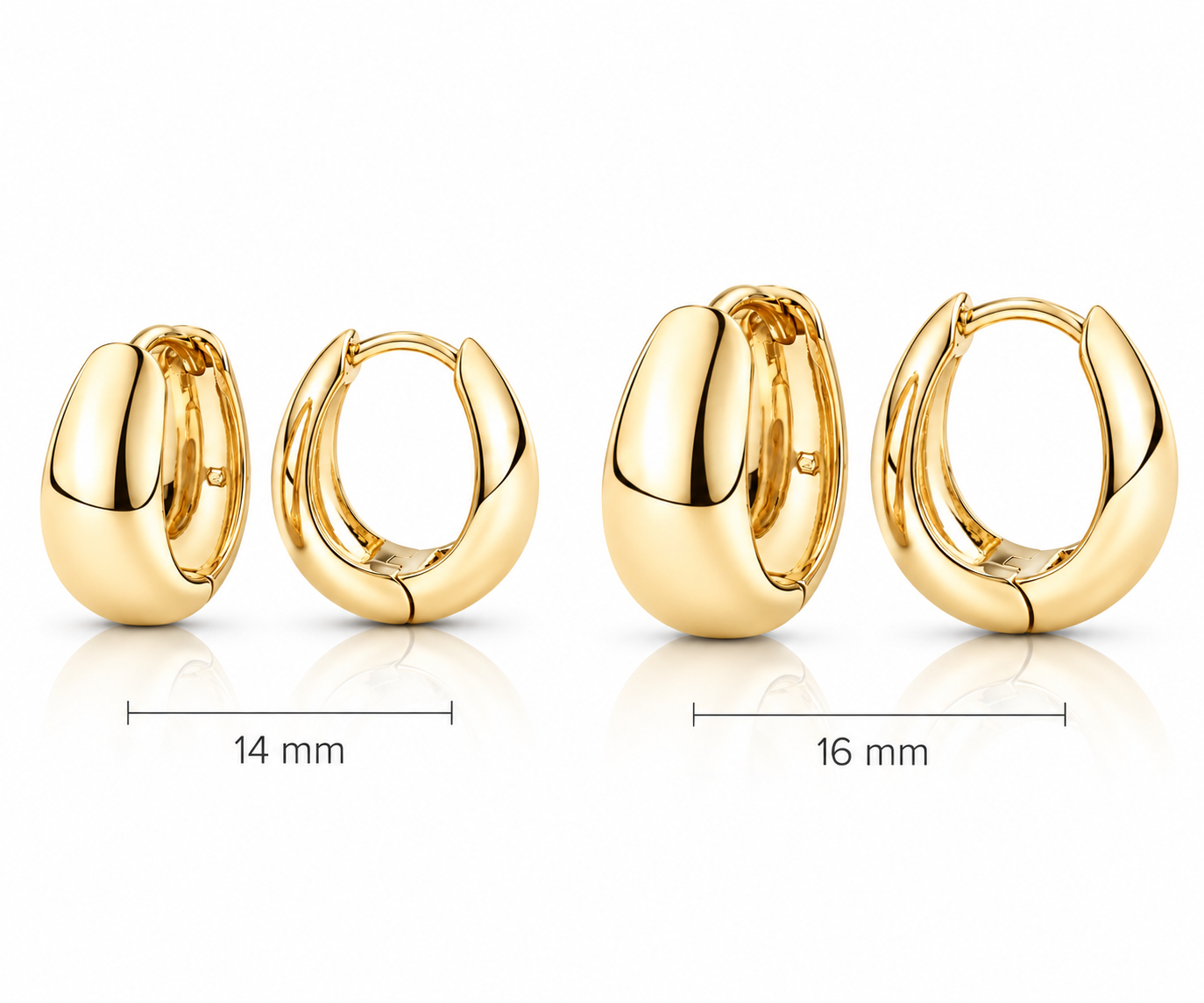 Creolen Velluto 16x20mm Gold 