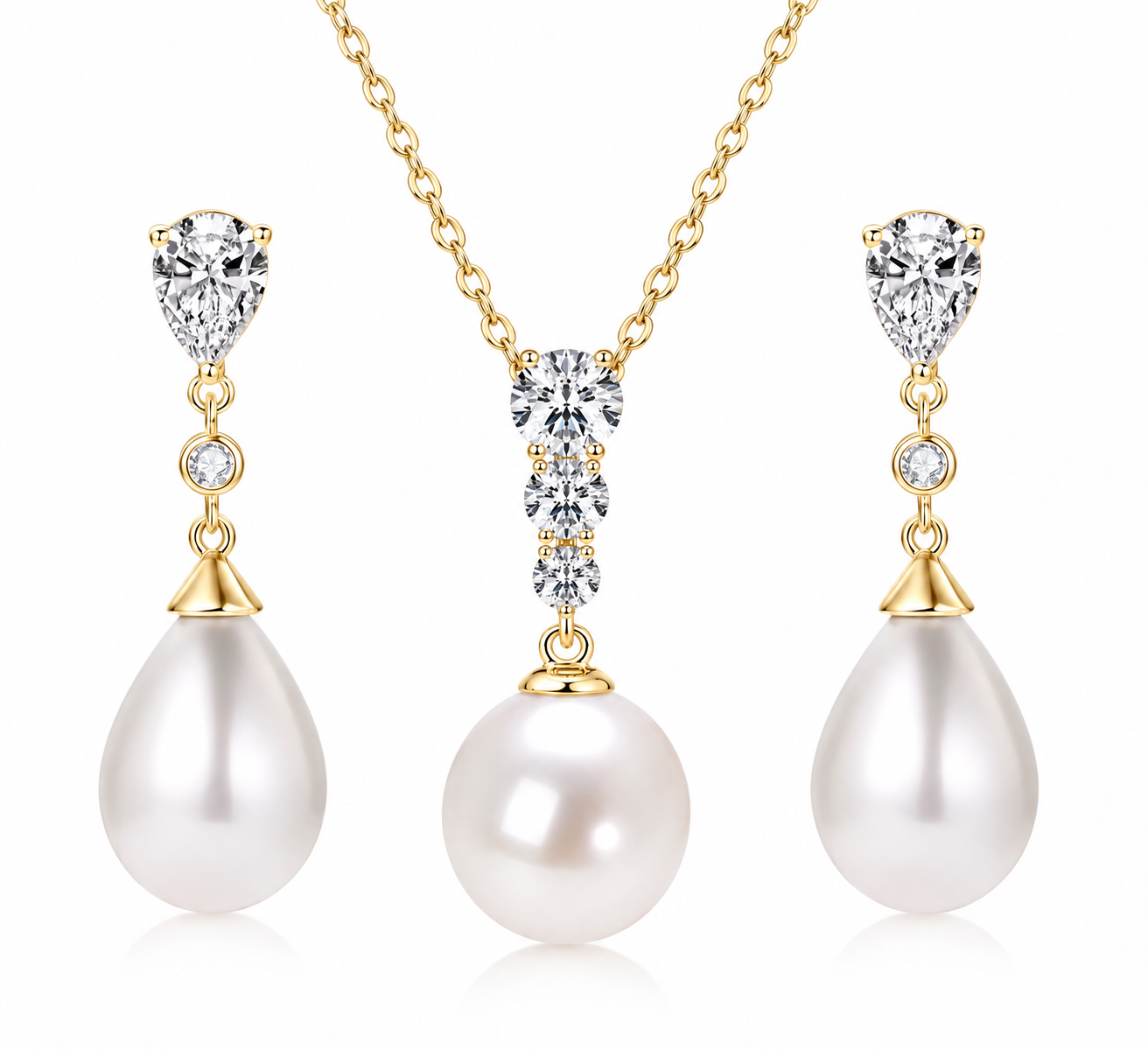 Extravagantes Damen Schmuckset Moissanit 