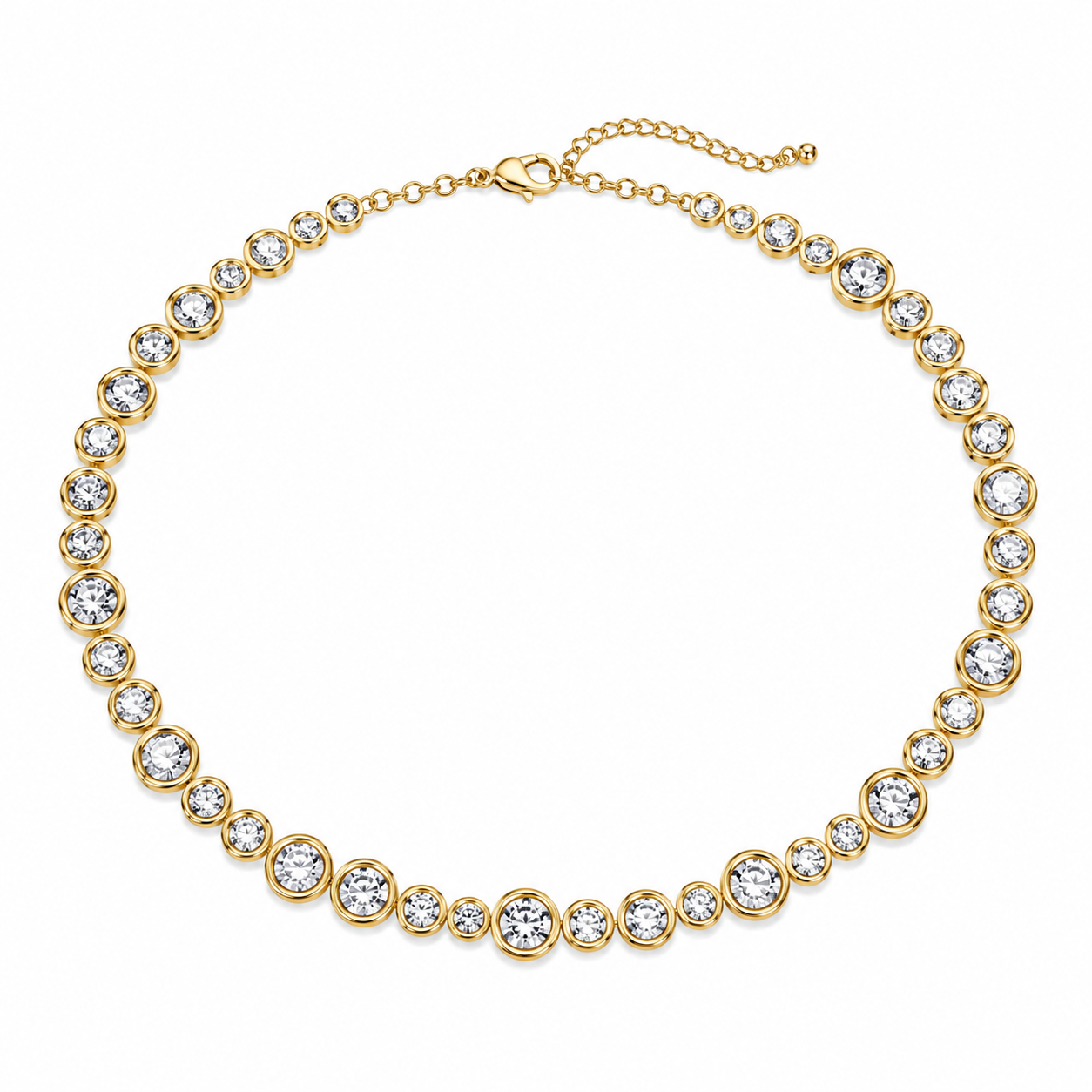 Funkelnde Bubble Collier Halskette Maritima 45cm Gold 