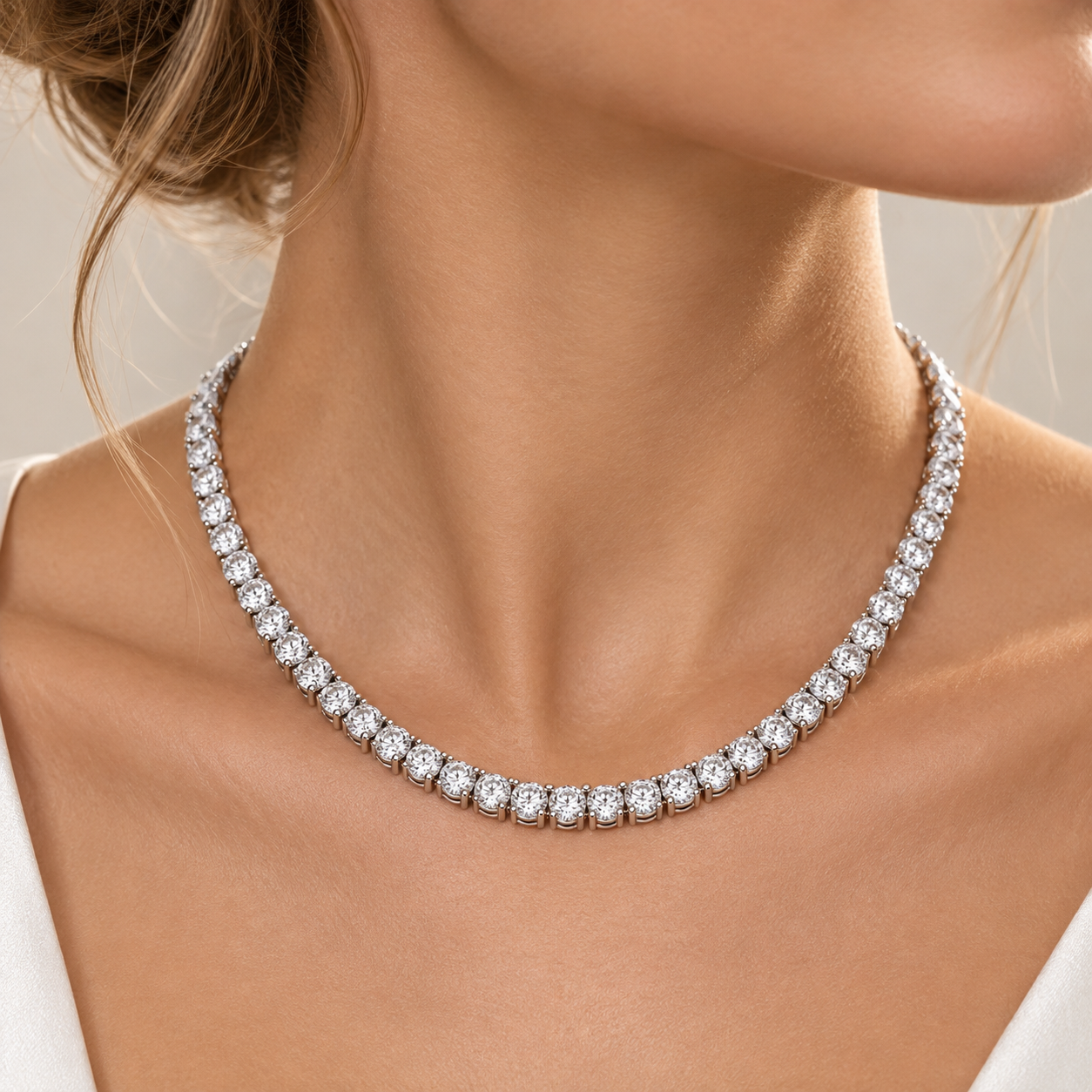 Funkelnde Collier Halskette  La Passion 4mm 45cm Silber 