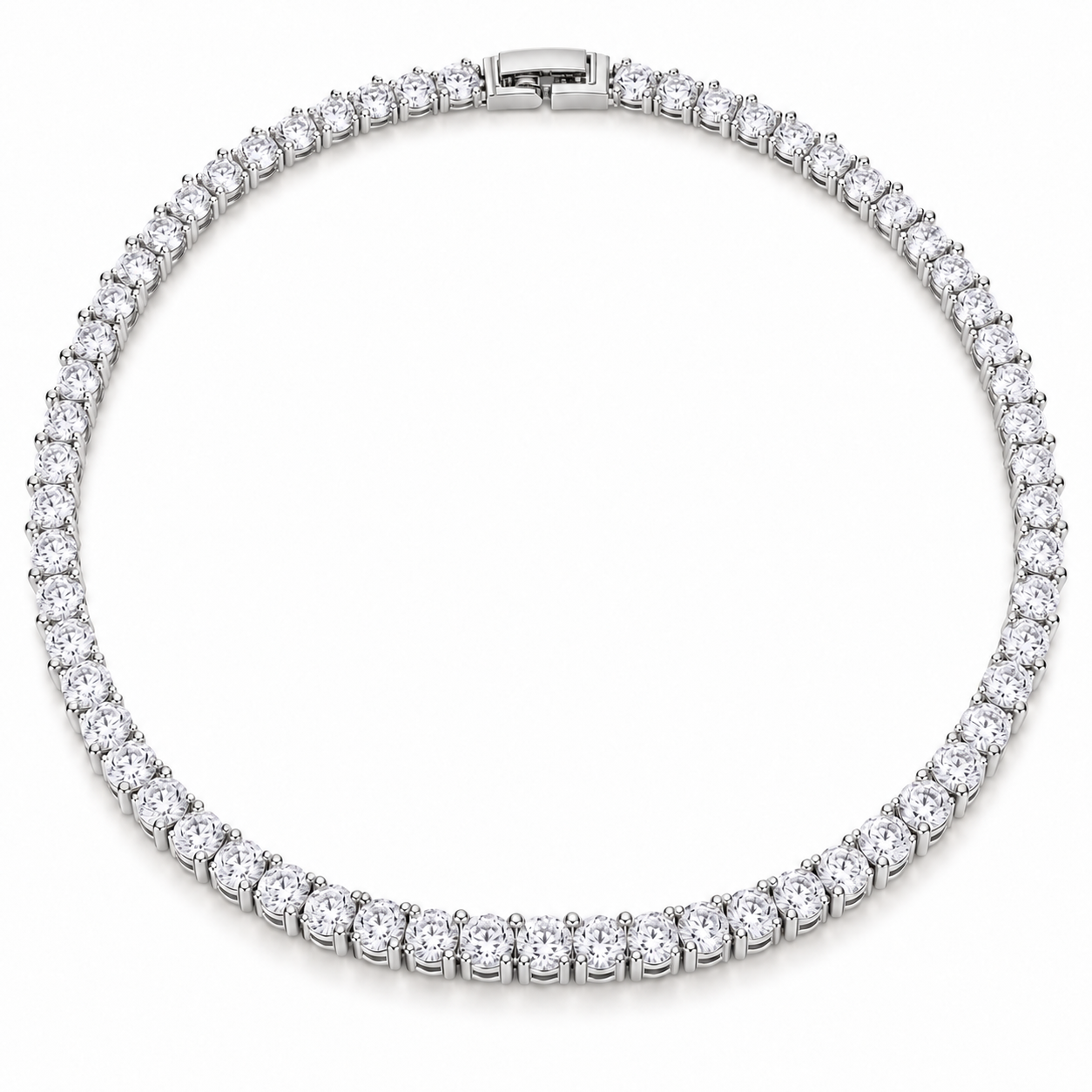 Funkelnde Collier Halskette  La Passion 4mm 45cm Silber 