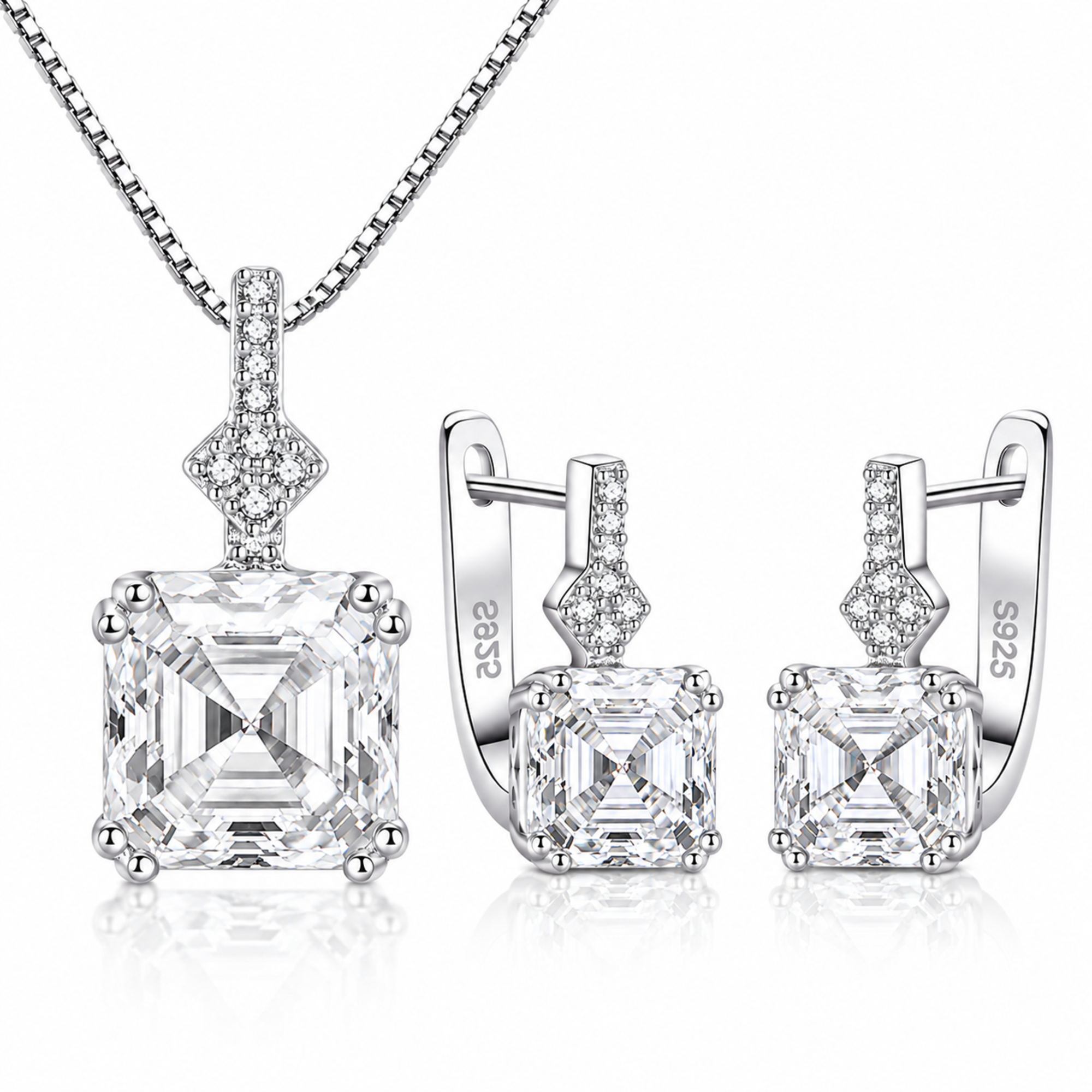 Damen Schmuckset 925 Sterling Silber 