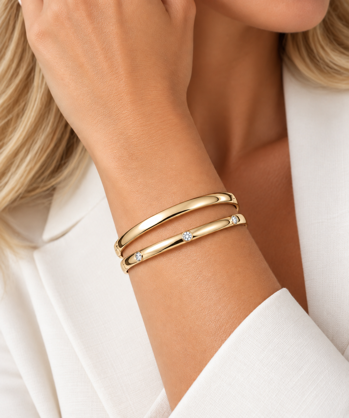 Damen  Armreif Abrassion Roségold 