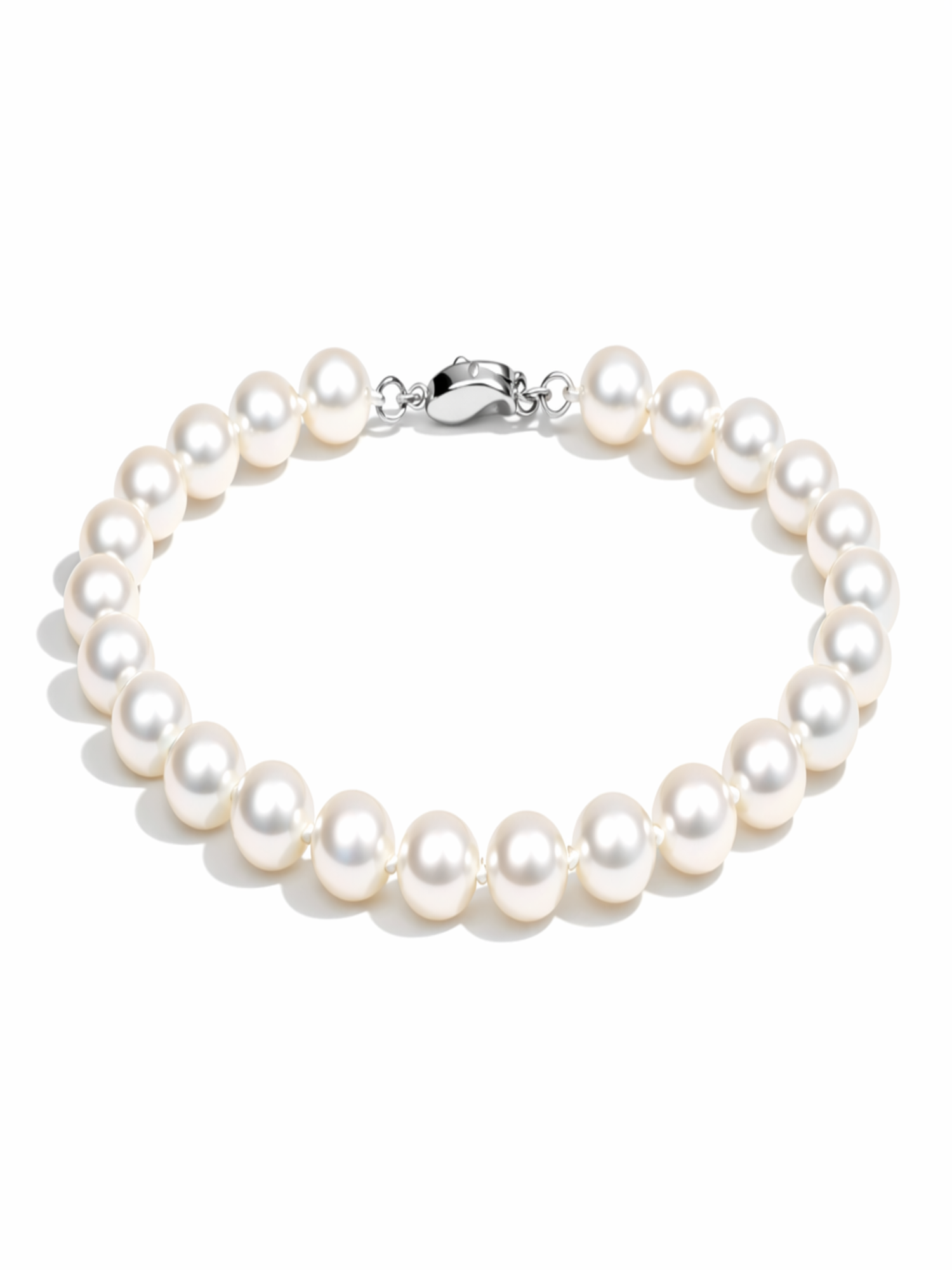Damen Perlen Schmuckset Weiß