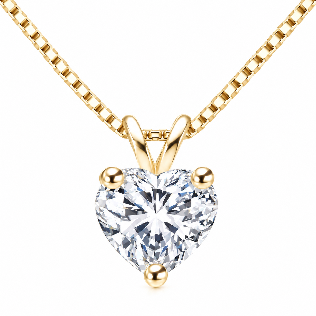 Funkelnde Moissanit Halskette Heard 6,5mm 1,0ct